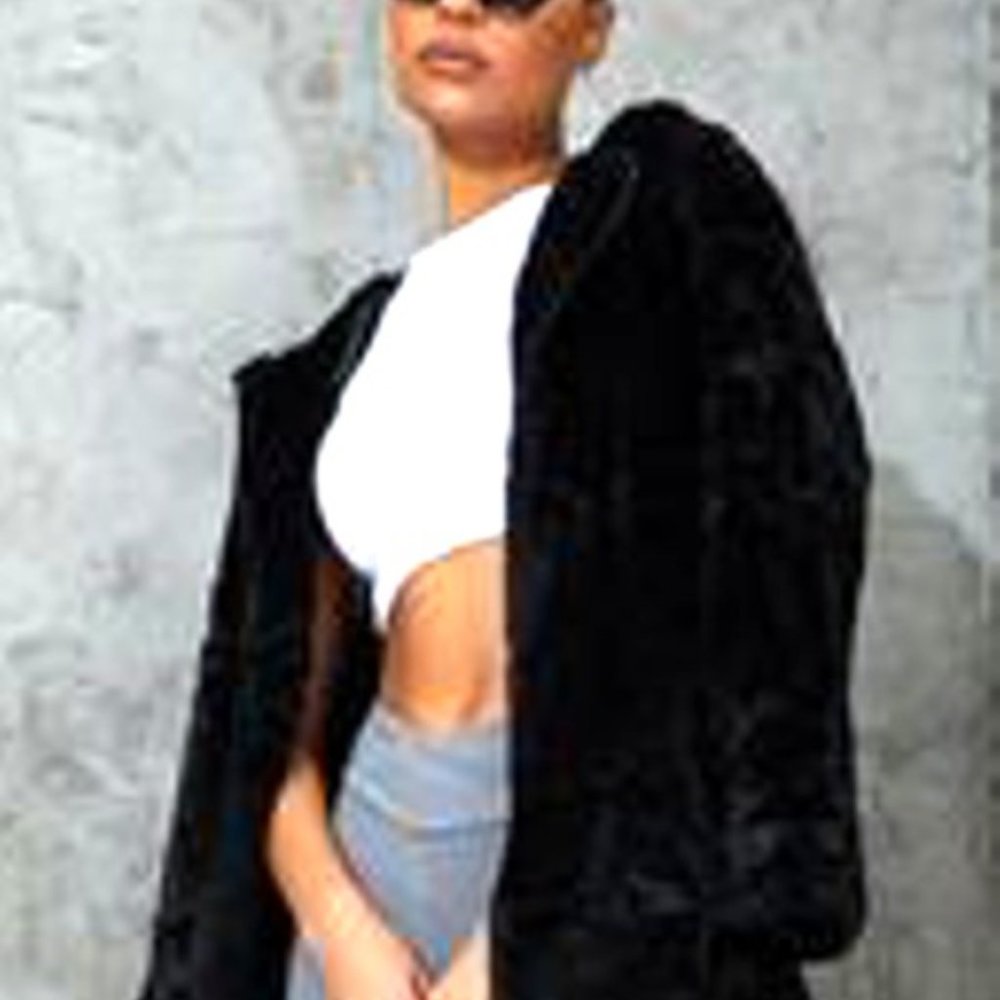 Faux Mink/Sable Jacket Coat L XL